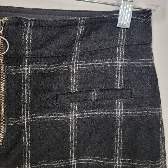 Madewell Academia Preppy Lined Sz 4 Plaid Fireside Mini Skirt Wool Viscose Blend - Picture 4 of 7